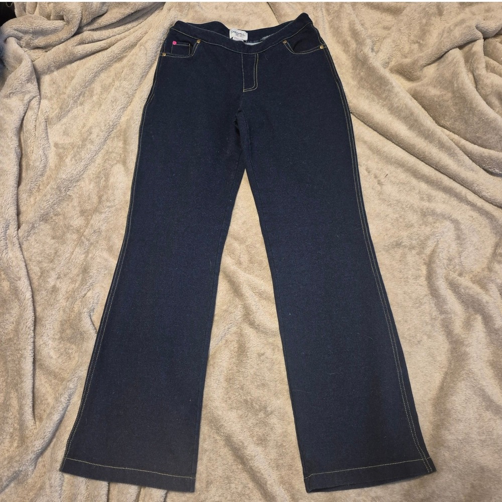 PajamaJeans Dark Indigo Bootcut Pull On Denim Lounge Pants Womens Size Small